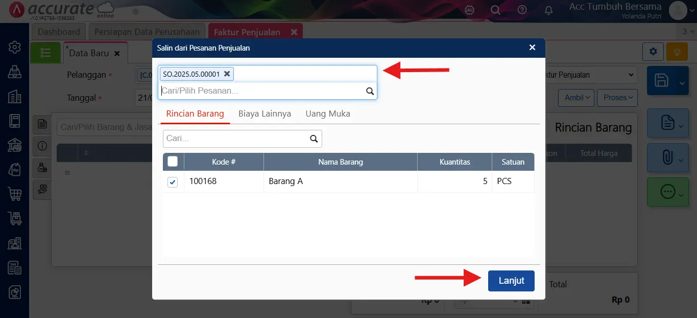Cara membuat transaksi konsinyasi